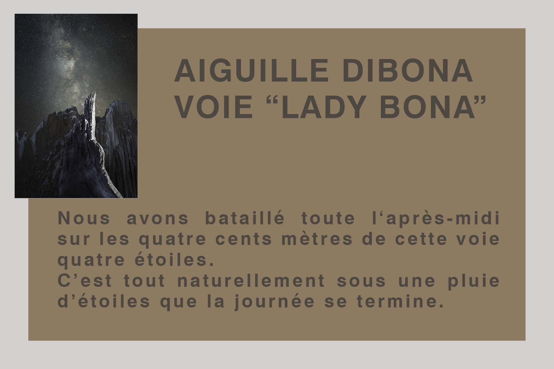 Aiguille Dibona - Voie Lady Bona