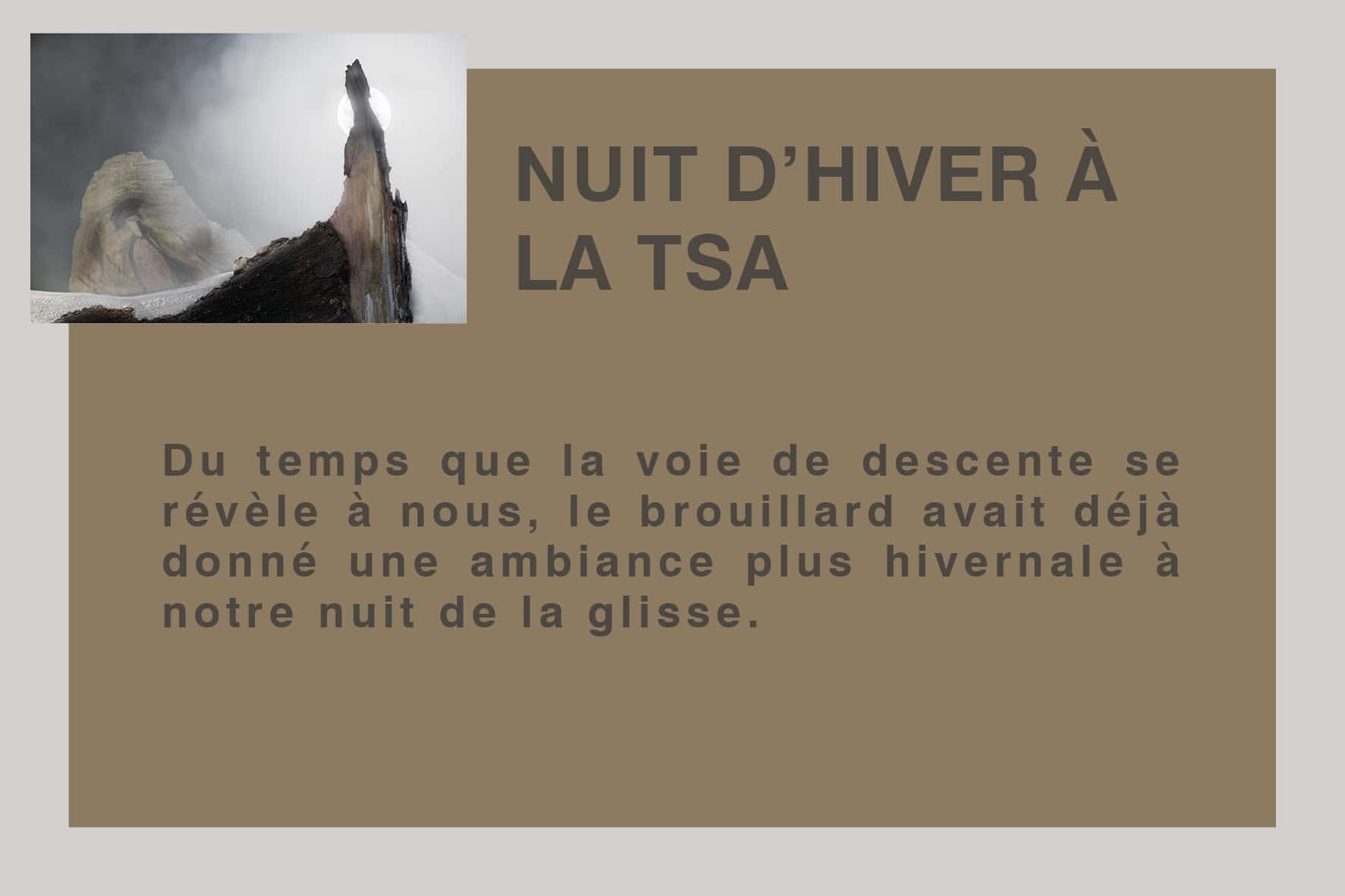 Nuit d'Hiver à la Tsa par Philippe Jaccard